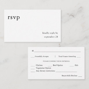 Begroting zwart-witkalligrafie 9-maaltijd informatiekaartje