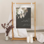 Begroting zwarte boho botanische moderne elegantbl poster