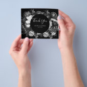 Begroting | Zwarte en Witte Hartelijk dank Flyer (Hand)