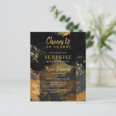 Begroting zwarte gouden uitnodiging voor 50e verja (Staand voorkant)