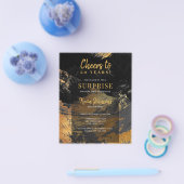 Begroting zwarte gouden uitnodiging voor 50e verja flyer (Enkel)