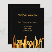 Begroting zwarte goudstad skyline - aankondiging (Voorkant / Achterkant)