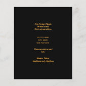 Begroting zwarte goudstad skyline - aankondiging (Achterkant)