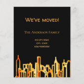 Begroting zwarte goudstad skyline - aankondiging (Voorkant)