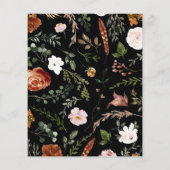 Begroting zwarte terracotta floral rustic elegant flyer (Achterkant)