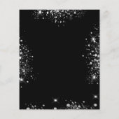 Begroting zwarte witte roze floralen zilverbruilof (Achterkant)