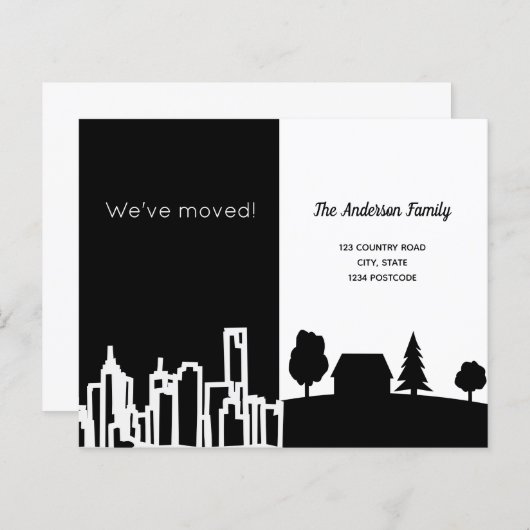 Begroting zwarte witte stad, bewegende aankondigin (Voorkant / Achterkant)