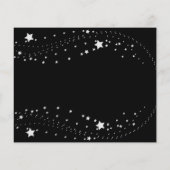 Begroting zwarte zilveren sterren op jaardag, beha flyer (Achterkant)