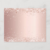 Begrotingbevestiging blush glitter foto bedankt (Achterkant)