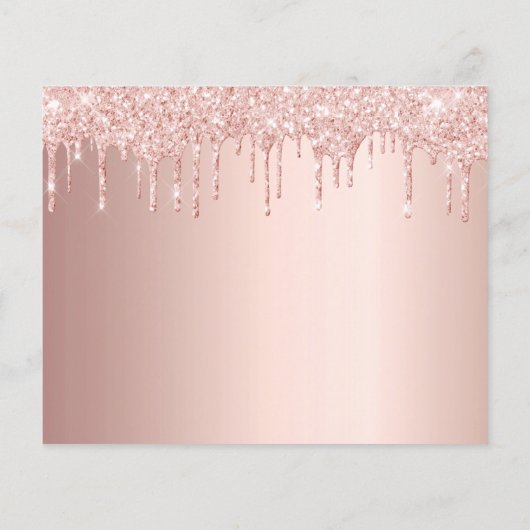 Begrotingbevestiging blush glitter foto bedankt (Achterkant)