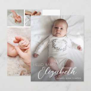 Begrotings-foto witboek geboorte aankondiging