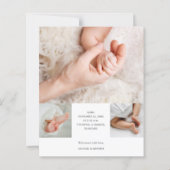 Begrotings-foto witboek geboorte aankondiging (Achterkant)