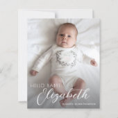 Begrotings-foto witboek geboorte aankondiging (Voorkant)