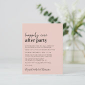 Begrotings QR Code Blush Pink Wedding Reception no (Staand voorkant)