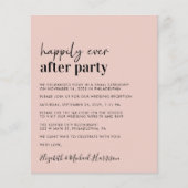 Begrotings QR Code Blush Pink Wedding Reception no (Voorkant)