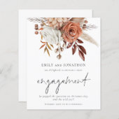 Begrotingsaankondiging Verloving Terracotta Floral (Voorkant / Achterkant)