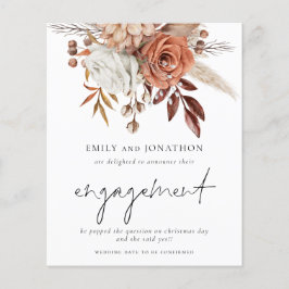 Begrotingsaankondiging Verloving Terracotta Floral