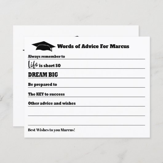 Begrotingsadvies Monogramma Afstuderen (Voorkant / Achterkant)