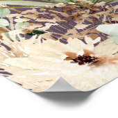 Begrotingsafstuderen pampas paarse moderne elegant poster (Hoek)