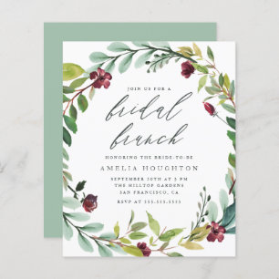 Begrotingsafval met handgeschreven bridal Brunch