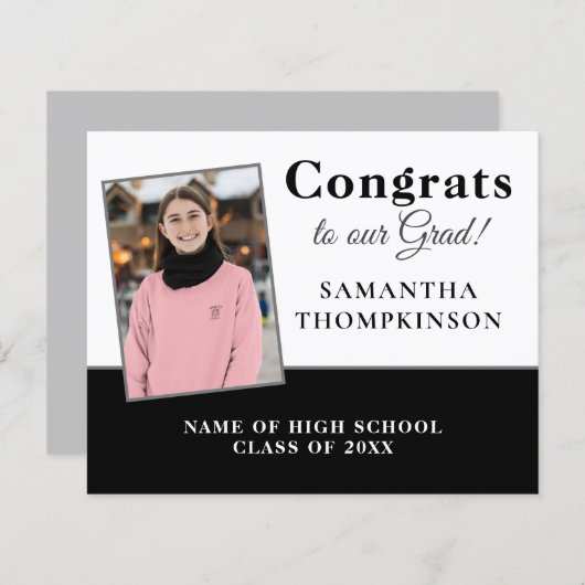 Begrotingsaggregaten Afstuderen Aangepaste aankond (Voorkant / Achterkant)