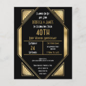 Begrotingsartikel Deco Ruby 40ste Jubileum Uitnodi (Voorkant)