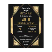 Begrotingsartikel Deco Ruby 40ste Jubileum Uitnodi