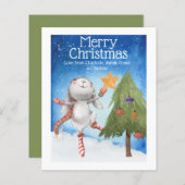 BEGROTINGSBAAN kerstkonijnenkonijn - Decorbitboom (Voorkant / Achterkant)