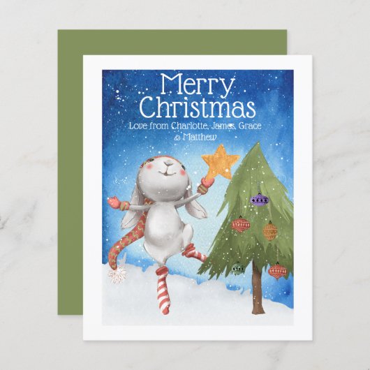 BEGROTINGSBAAN kerstkonijnenkonijn - Decorbitboom (Voorkant / Achterkant)