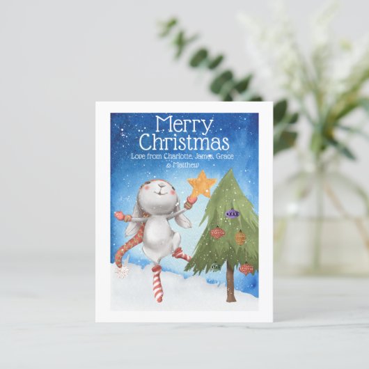 BEGROTINGSBAAN kerstkonijnenkonijn - Decorbitboom (Staand voorkant)