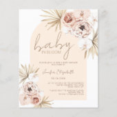 BegrotingsBaby in het Baby shower Bloom Pampas Gra (Voorkant)