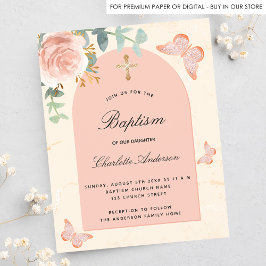 Begrotingsbaptisme eucalyptus roos florale vlinder