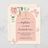 Begrotingsbaptisme eucalyptus roos florale vlinder (Voorkant / Achterkant)