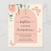 Begrotingsbaptisme eucalyptus roos florale vlinder (Voorkant)