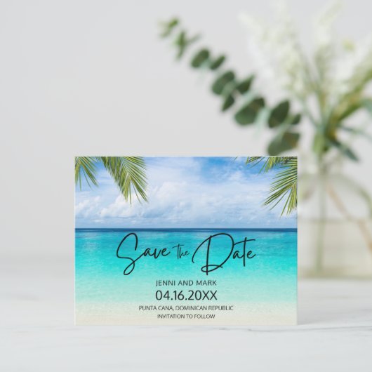 Begrotingsbatchweddenschap sparen de datum aankondigingskaart (Staand voorkant)