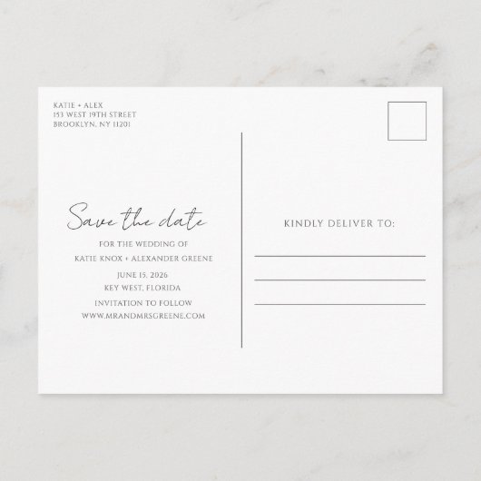 Begrotingsbatchweddenschap sparen de datum aankondigingskaart (Achterkant)