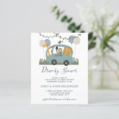 Begrotingsbeleid Baby shower Safari Animal Blue (Staand voorkant)