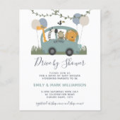 Begrotingsbeleid Baby shower Safari Animal Blue (Voorkant)