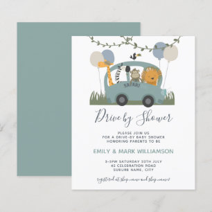 Begrotingsbeleid Baby shower Safari Animal Green