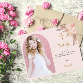 Begrotingsbevestiging blush pampas foto bedankt