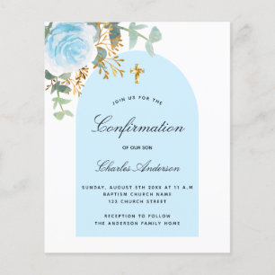 Begrotingsbevestiging eucalyptus blue boy floral