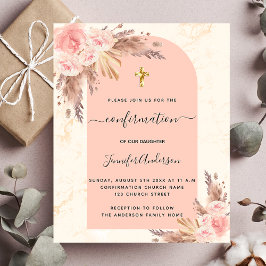 Begrotingsbevestiging pampas grasmarmer roos blush