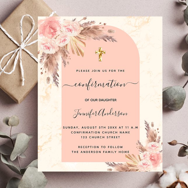 Begrotingsbevestiging pampas grasmarmer roos blush (Creator heeft geüpload)