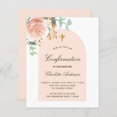 Begrotingsbevestiging roos griepbooguitnodiging (Voorkant / Achterkant)