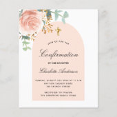 Begrotingsbevestiging roos griepbooguitnodiging (Voorkant)