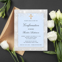 Begrotingsbevestiging zilverblauw glitterkruis