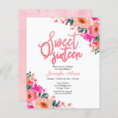 Begrotingsbezuiniging 16 uitnodigingen warmroze Fl (Voorkant / Achterkant)