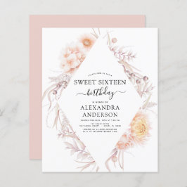 Begrotingsbezuiniging Boho Dusty Pink Floral Birth