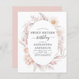 Begrotingsbezuiniging Boho Dusty Pink Floral Birth
