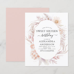 Begrotingsbezuiniging Boho Dusty Pink Floral Birth